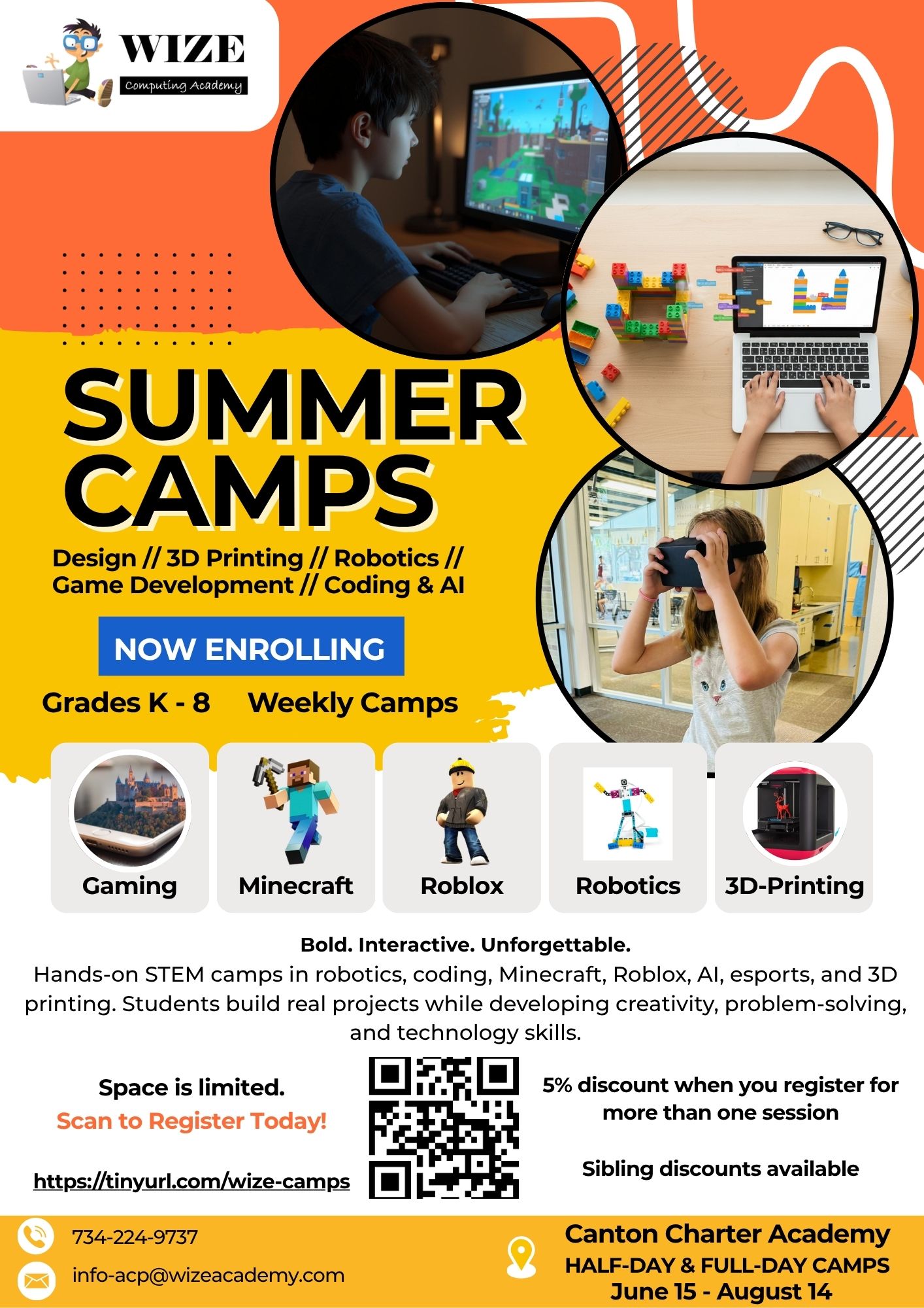 Wize Computing Academy Summer Camp 2026 flyer